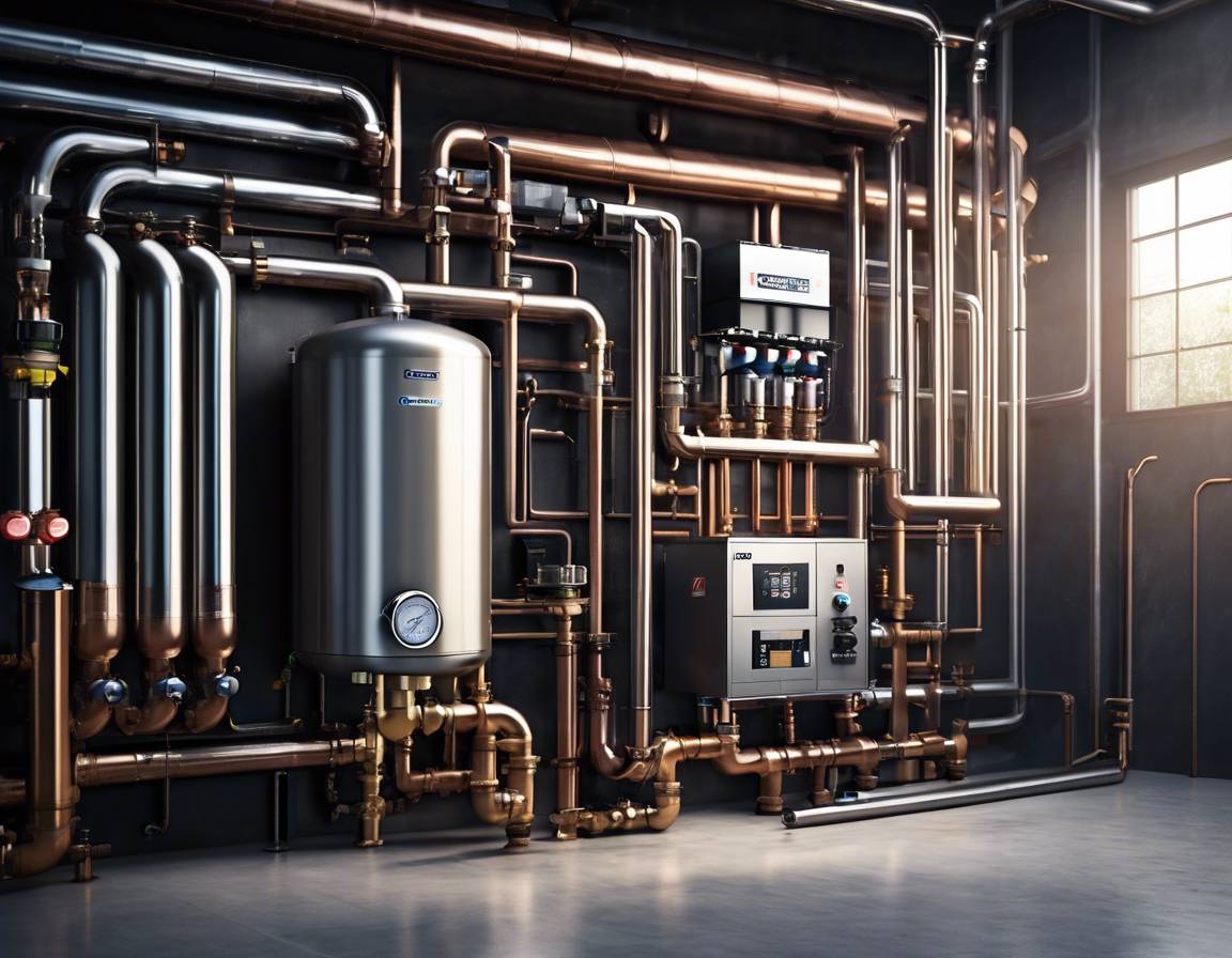 Jak wygląda schemat instalacji CO z zaworem czterodrogowym?